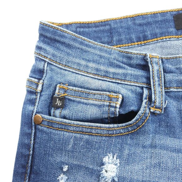 Judy Blue Skinny Casual Button Zip Medium Wash Denim Jeans Womens Size 5/27 Blue - Picture 5 of 9